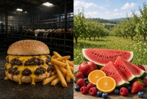 Fruit versus meat